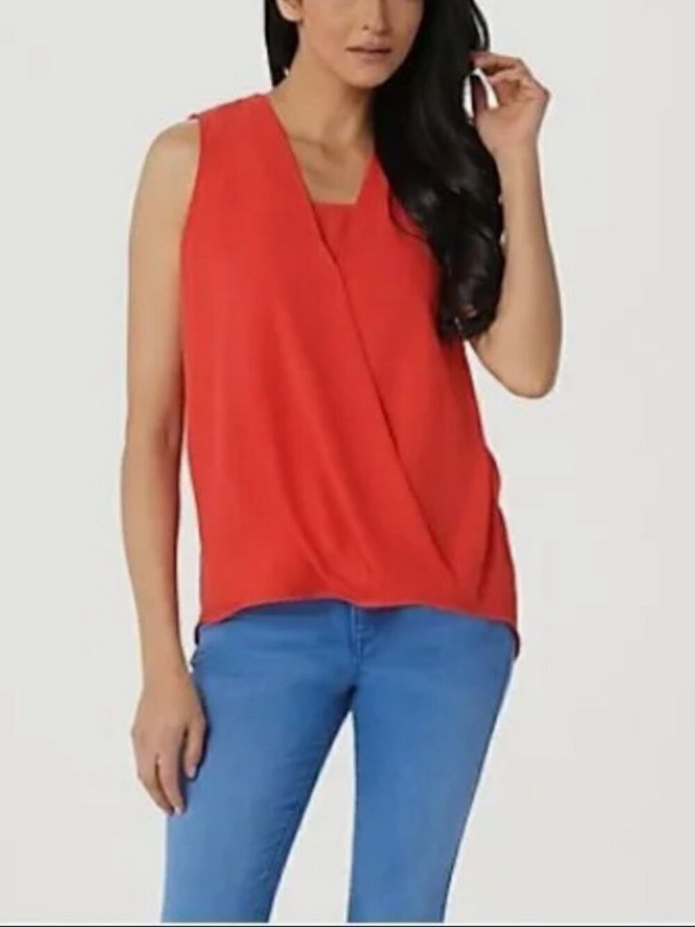 Laurie Felt Sleeveless Wrap Blouse